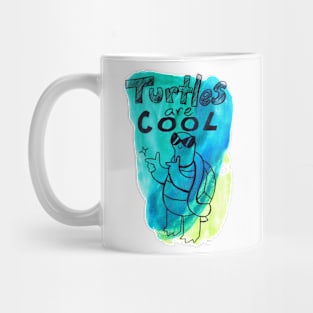 Turtles Are Cool Watercolor Mug